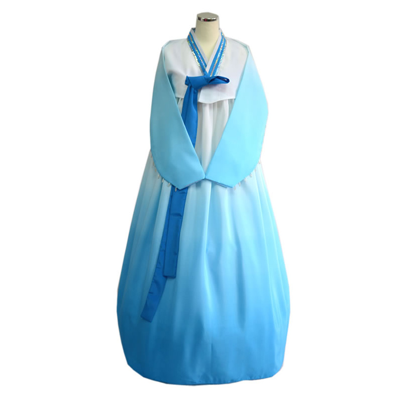 チマチョゴリ（韓国民族衣装） 5001-1（ブルー系）フリーサイズ 